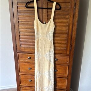 Cream Sequin Maxi Dress for Wedding Guests
